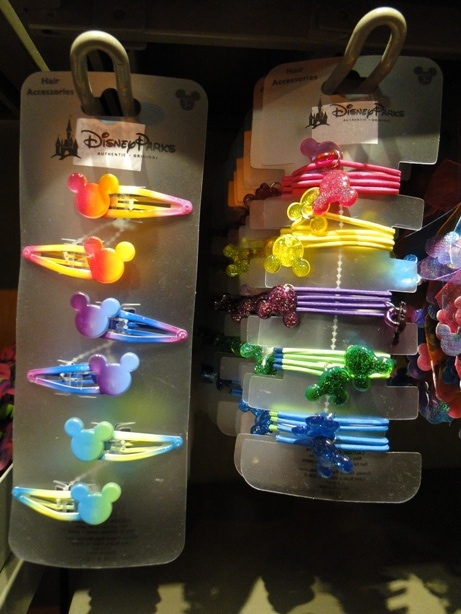 Bright Colored Mickey Head Clips and Hair Ties
