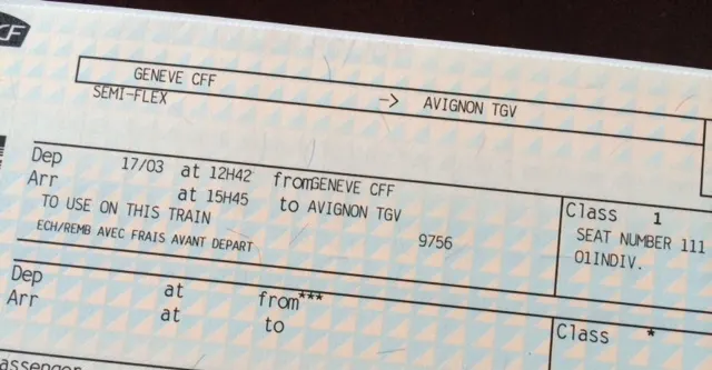 TGV Ticket 