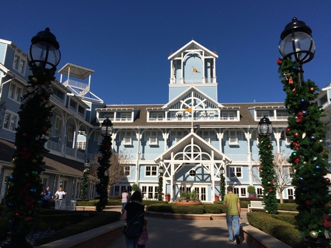 Disney's Yacht and Beach Club Christmas Decorations With a Mickey