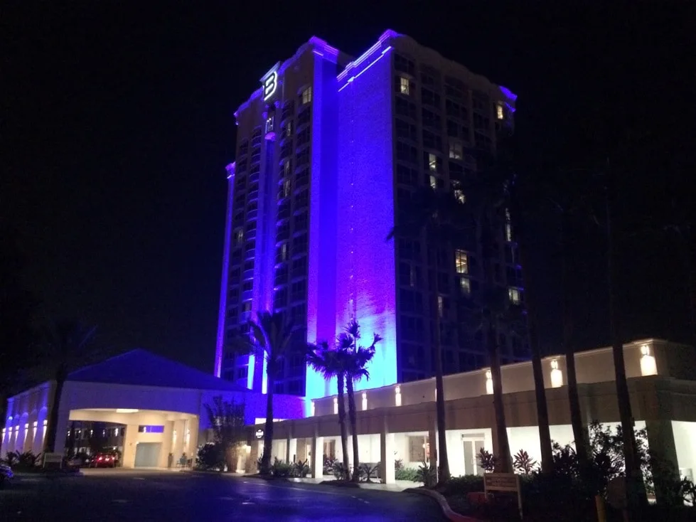 B Resort at Night Downtown Disney Orlando