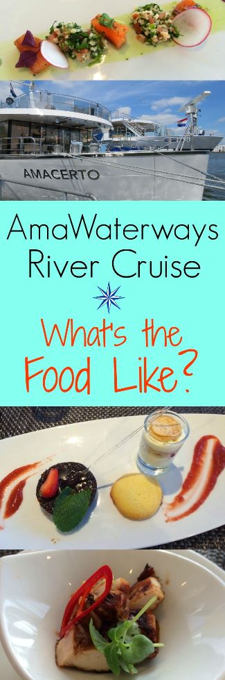 River Cruising Food - What's it Like Onboard AmaWaterways ships? Every meal and menu on the river cruise AmaCerto is shown in these photos and videos.