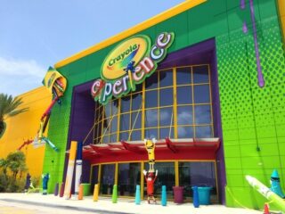 Crayola Experience exterior at the Florida Mall in Orlando