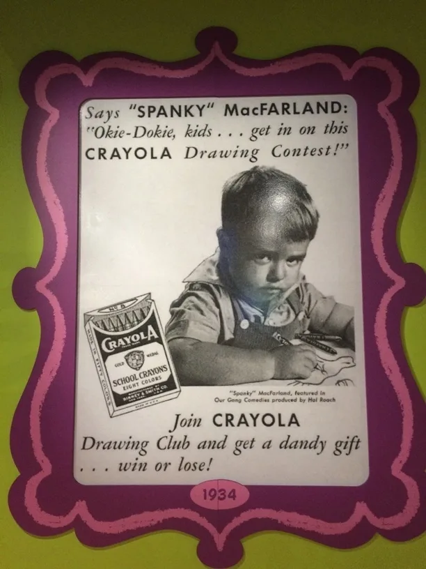 Spanky Crayola Vintage Ad Crayons