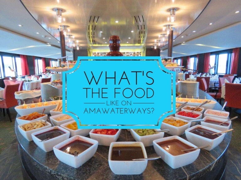 food buffet on Amawaterways river cruise