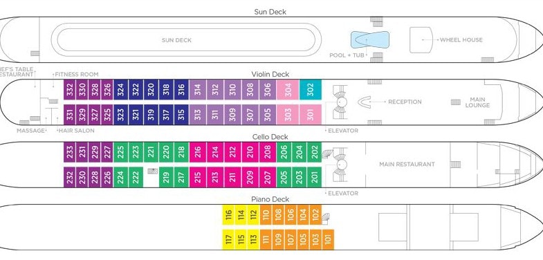 Deck Plans AmaCerto AmaWaterways