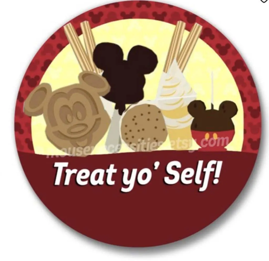Disney treats on a button