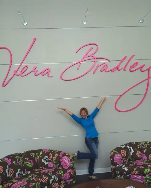 Kim at Vera Bradley New Lobby