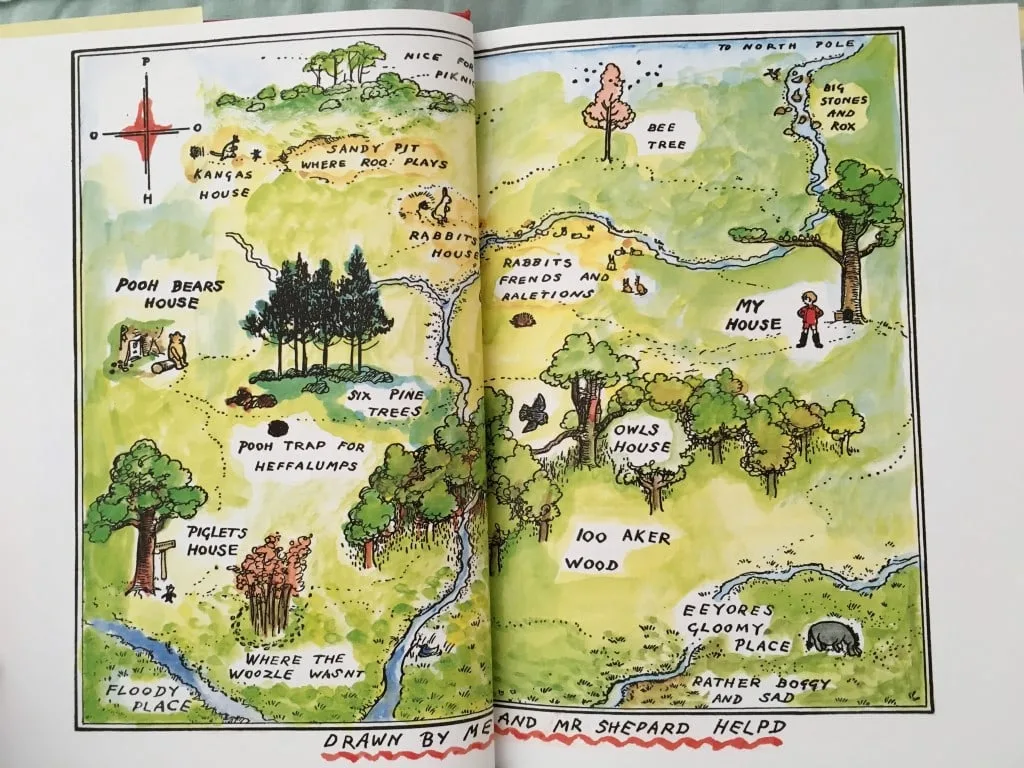 Hundred Acre Wood Map Winnie the Pooh