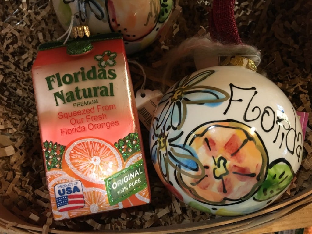 Florida's Natural Christmas Ornaments for Sale at Grove House Visitor Center Lakeland