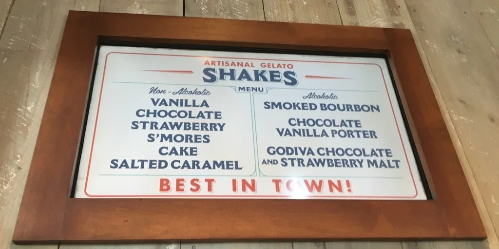 Artisanal Gelato Shakes at D-Luxe Burger Disney Springs