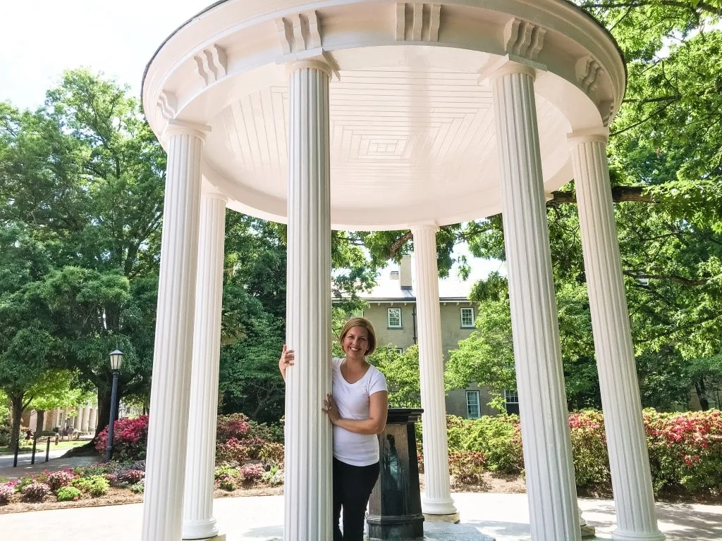 Kim at the UNC Chapel Hill NC Old Well