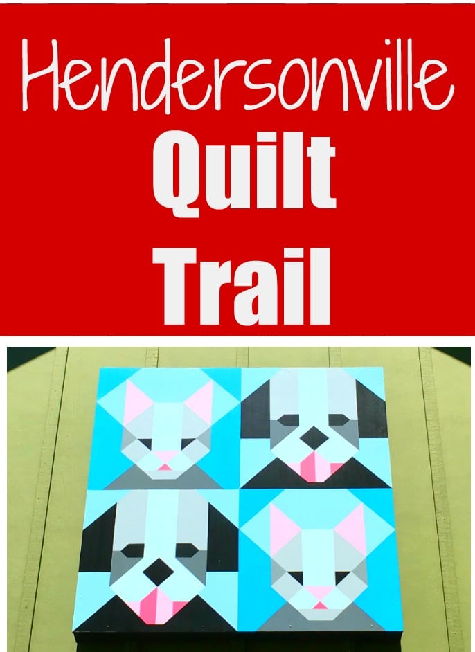 Quilt block trail in the mountain town of Hendersonville, NC. Like a scavenger hunt for adults! See the cute quilt artwork to be found throughout western North Carolina near Asheville.