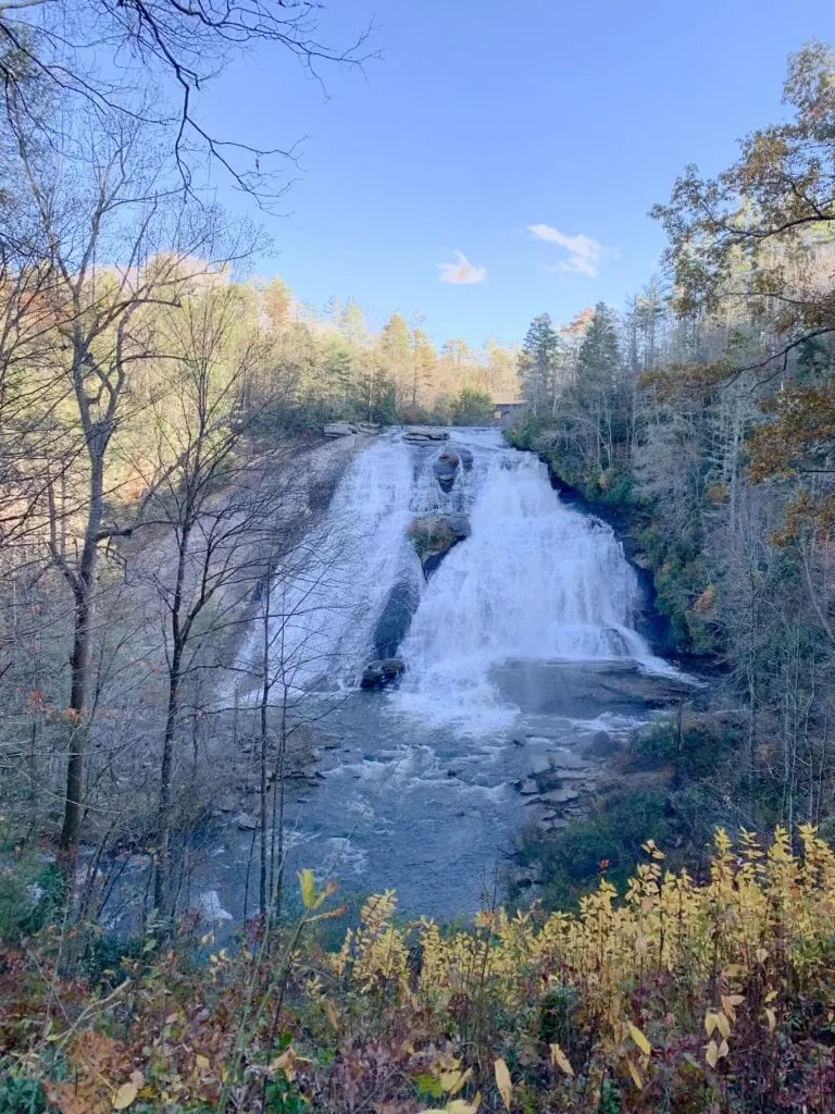 high falls Dupont state forest waterfalls