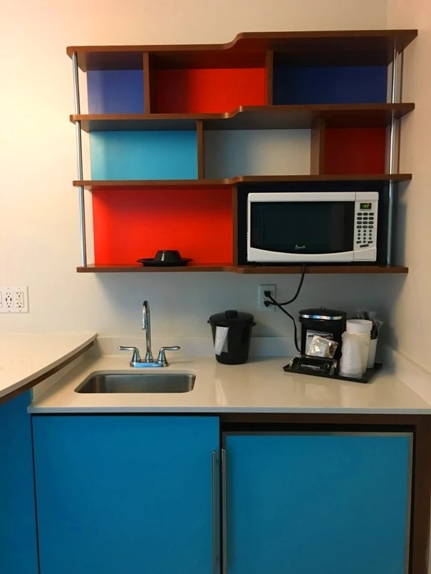 kitchen in universal cabana bay hotel room