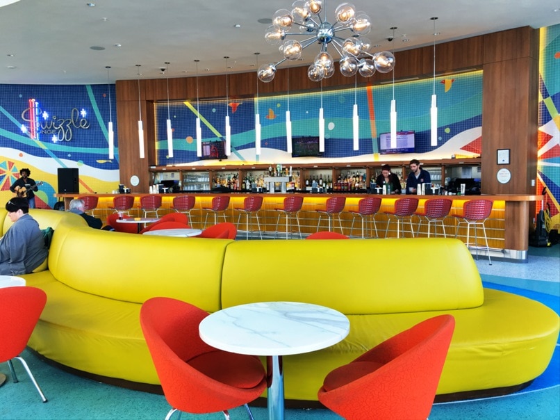 bar in lobby of Universal Orlando Cabana Bay Beach Resort