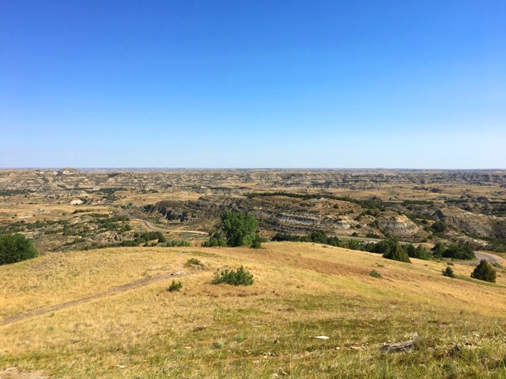 Vista from Theodore Roosevelt National Park in North Dakota