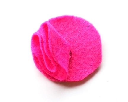 hot pink felt circle