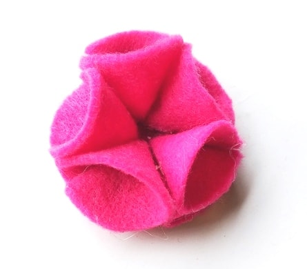 hot pink felt flower