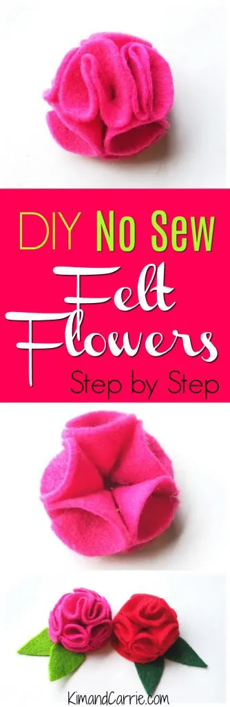 No Sew Felt Flowers Step by Step Tutorial