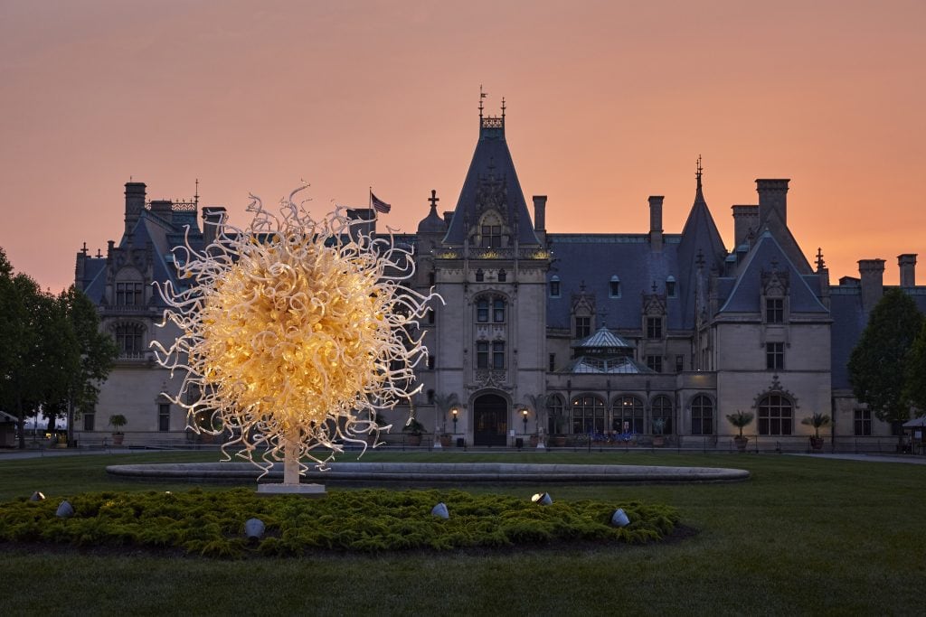 The Sun Chihuly Sculpture at Biltmore Estate