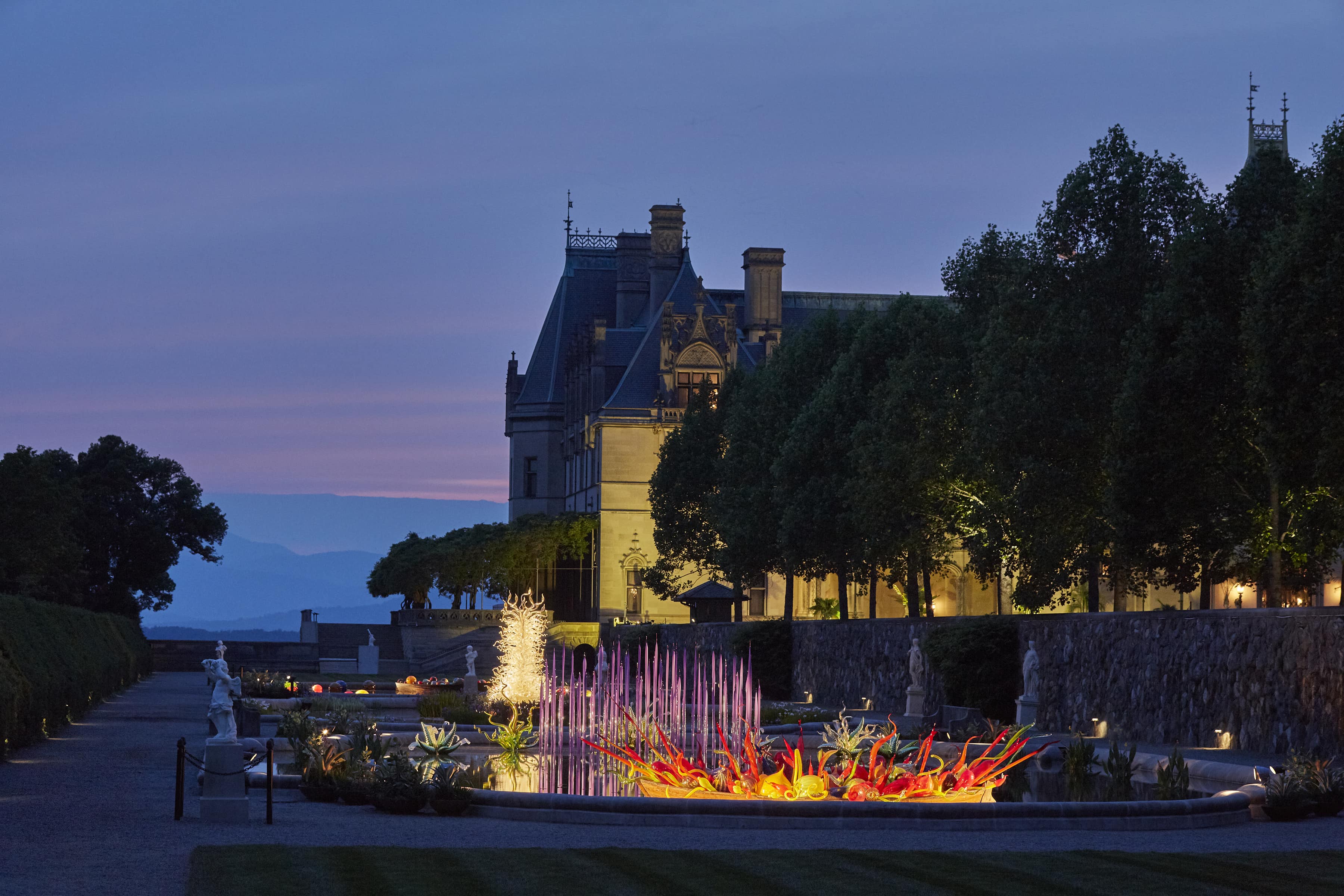 Chihuly at Biltmore Italian Garden