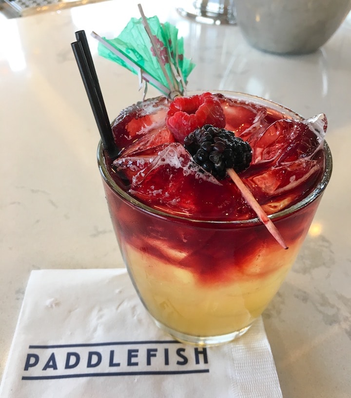 cocktail at paddlefish orlando best seafood restaurant
