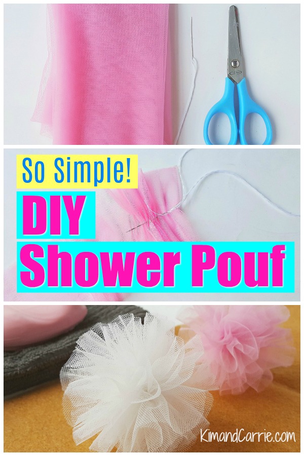 Body Pouf DIY tutorial how to make a bath sponge