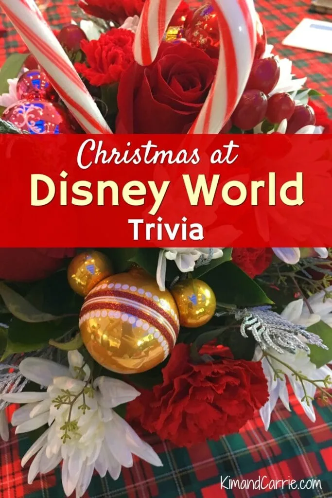 Disney Mickey Mouse ornament in flowers with candy canes