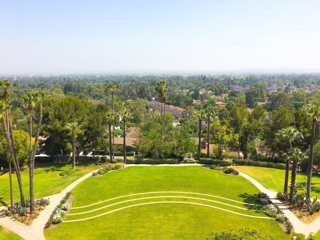 Pasadena California View from Langham Terrace Tap room