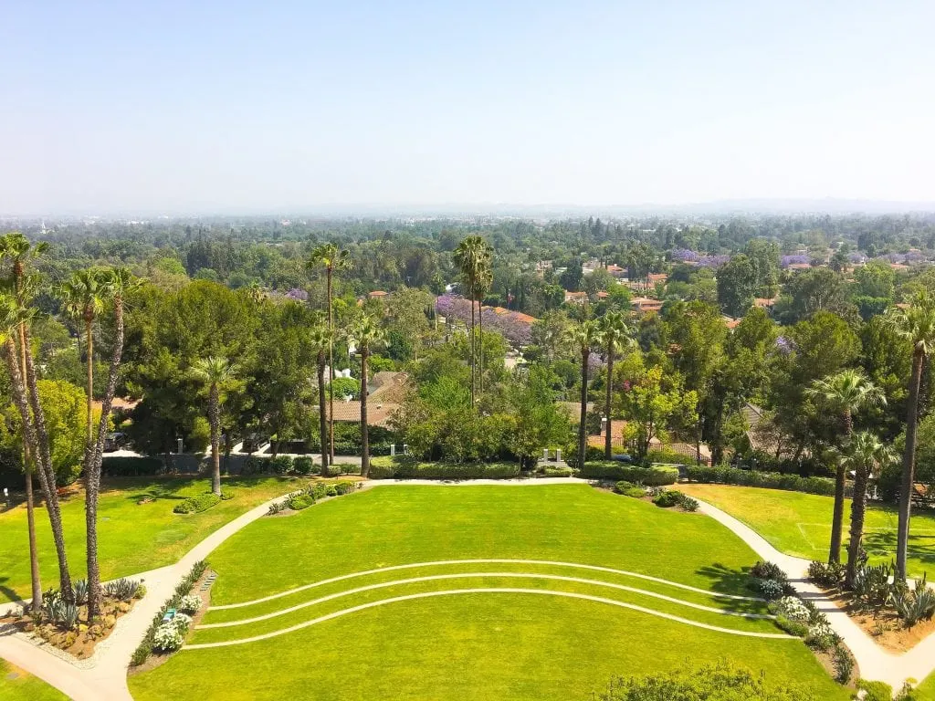 Pasadena California View from Langham Terrace Tap room