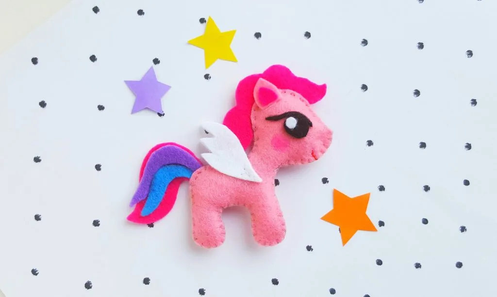 Pink felt plush My Little Pony