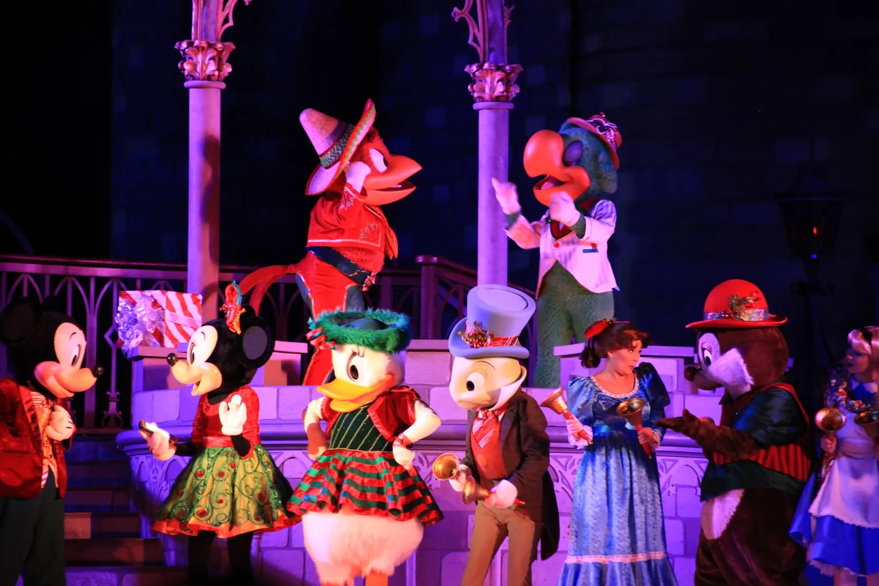 Disney Characters Three Caballeros Jiminy Cricket Mickey's Very Merry Christmas Party Magic Kingdom