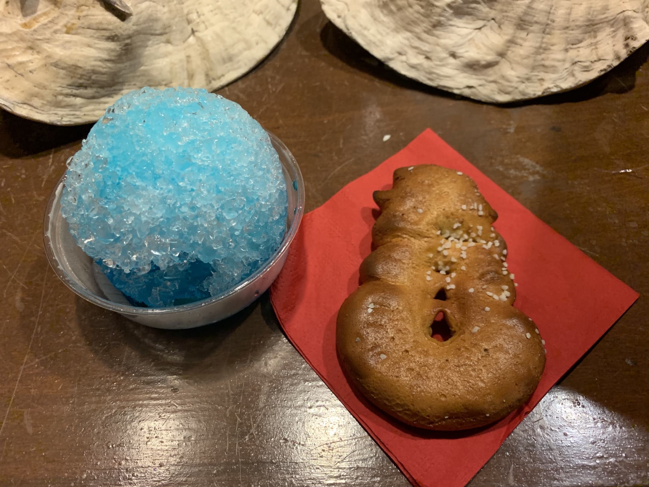 Sno Cone and Snowman Pretzel Snack Mickey's Very Merry Christmas Party Magic Kingdom