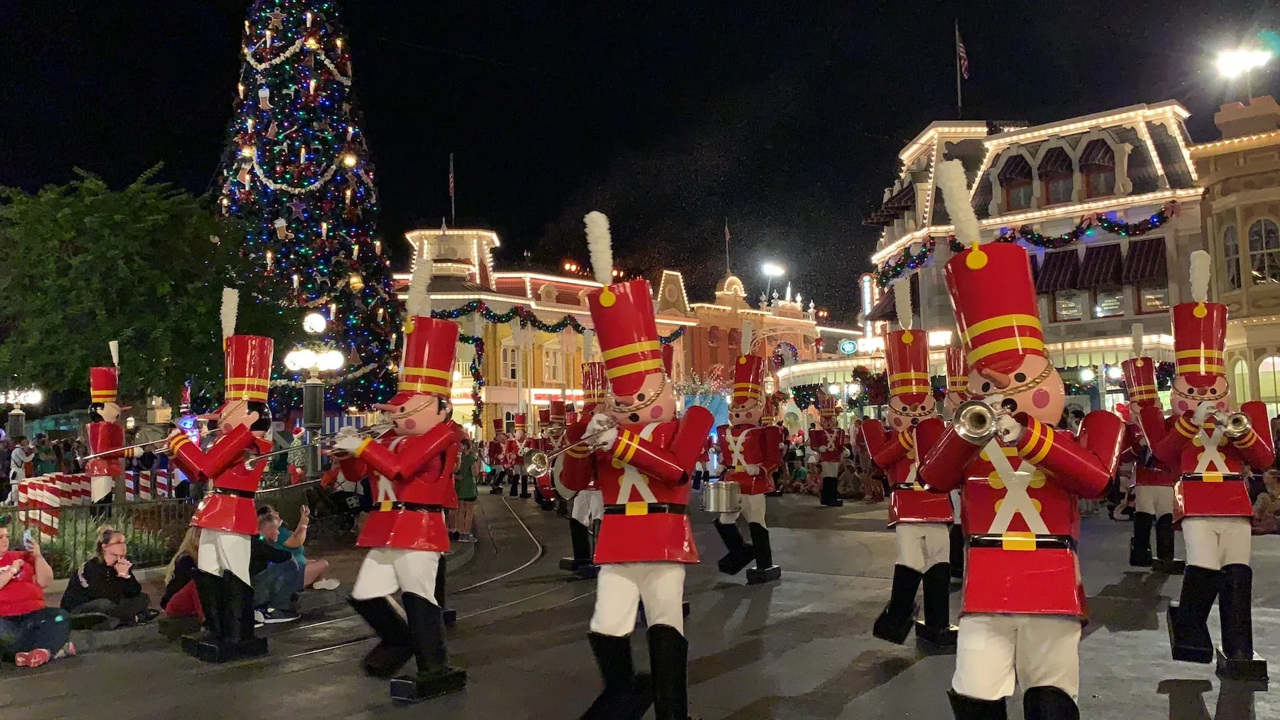 Tin soldiers marching in Magic Kingdom Parade Mickey's Very Merry Christmas Party Magic Kingdom