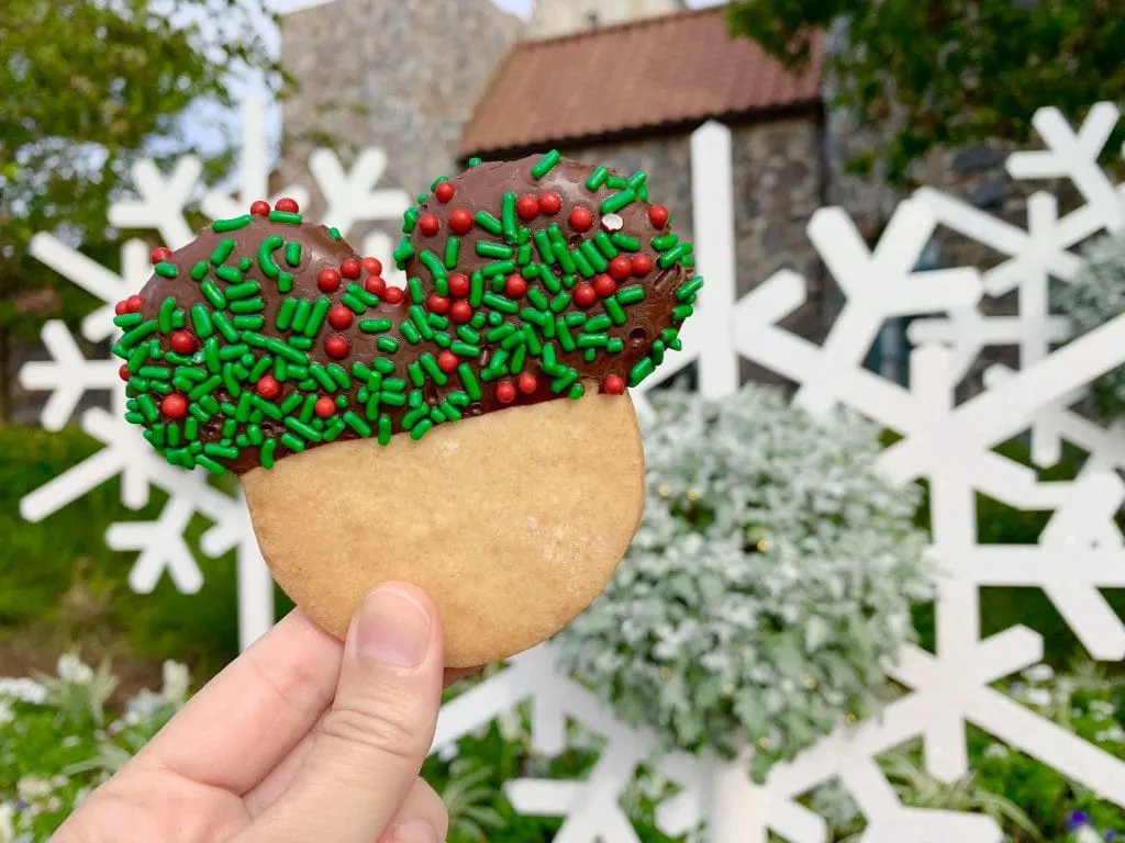 Mickey Mouse Shaped Sugar Christmas Cookie Epcot Holiday Cookie Stroll