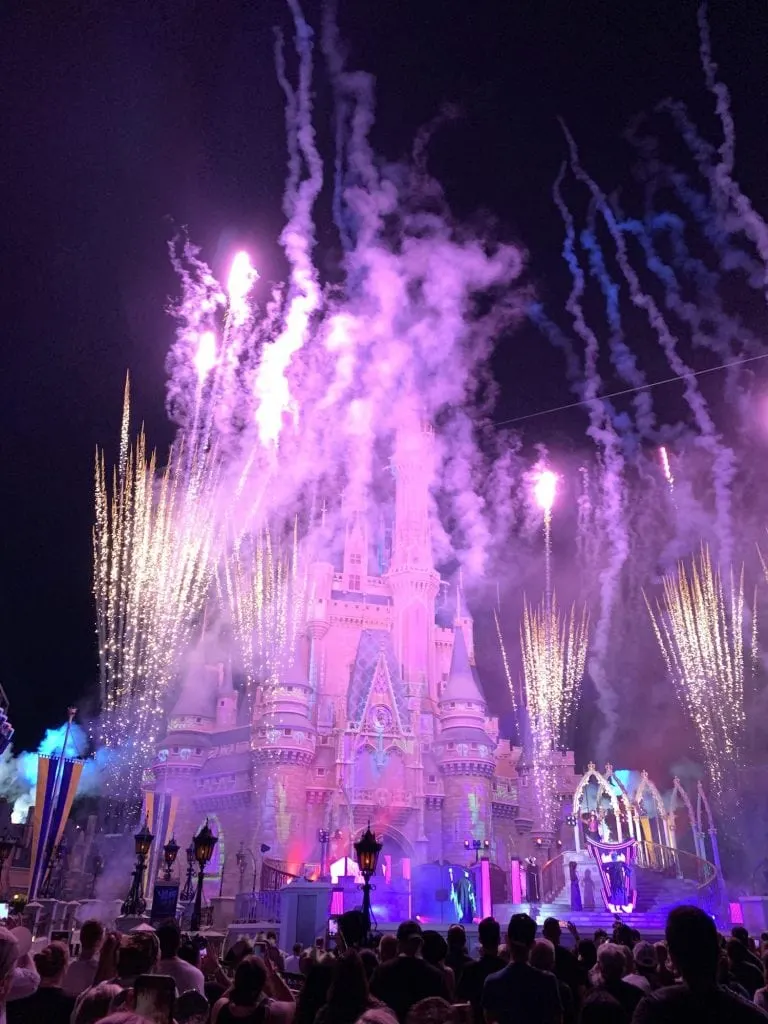 Villains After Hours Fireworks show Cinderella Castle