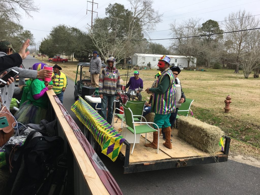 Iowa Chicken Run Hay Ride Float Lake Charles Mardi Gras