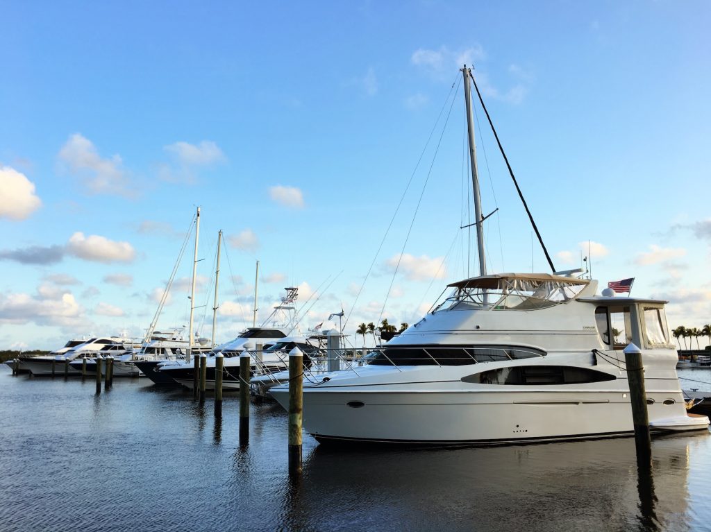 large yachts in water in marina Westin Cape Coral