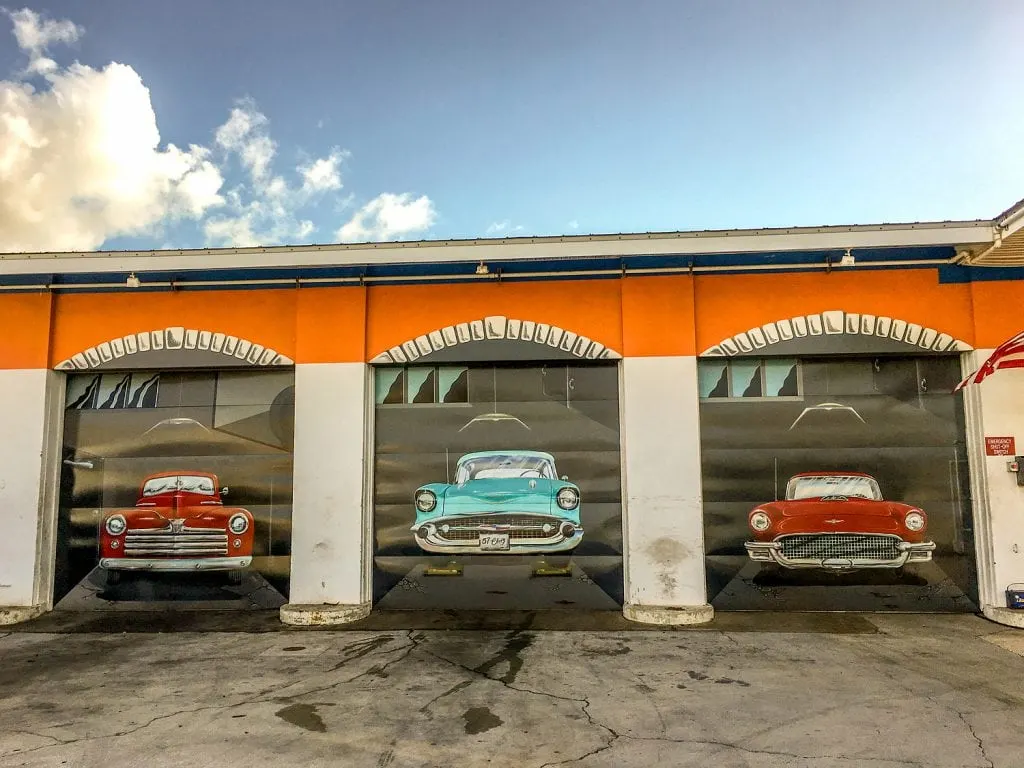 punta gorda mural old cars