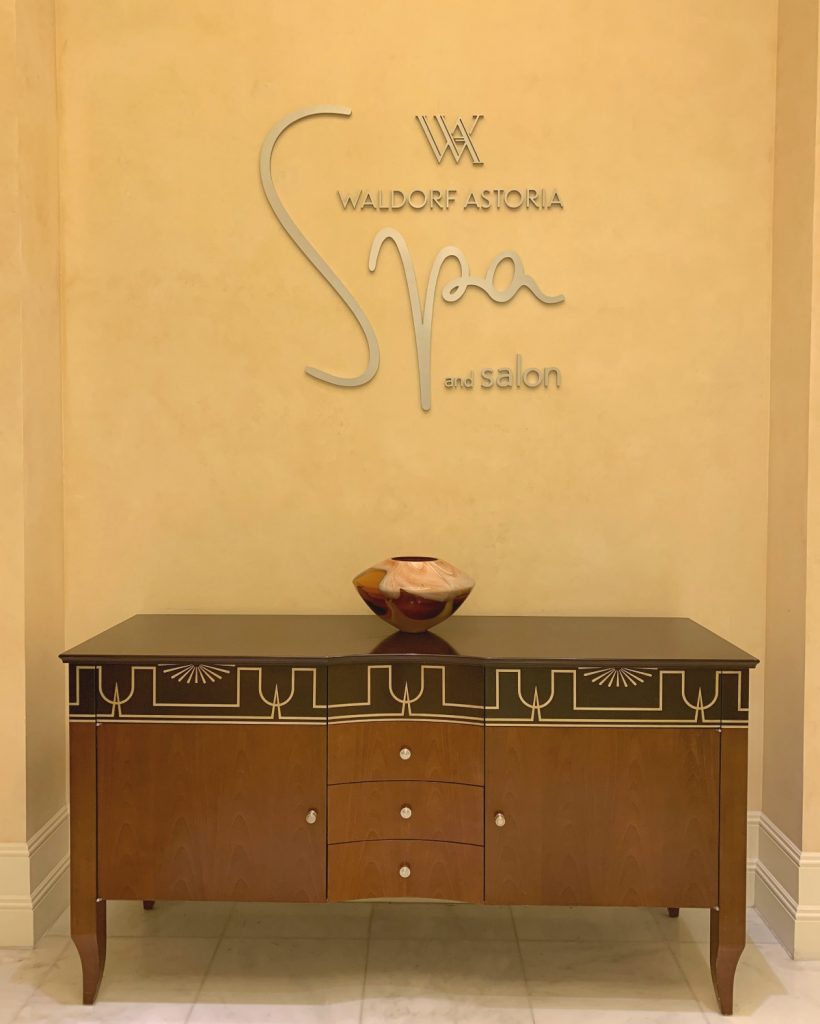 Waldorf Astoria spa and salon sign Orlando Disney World