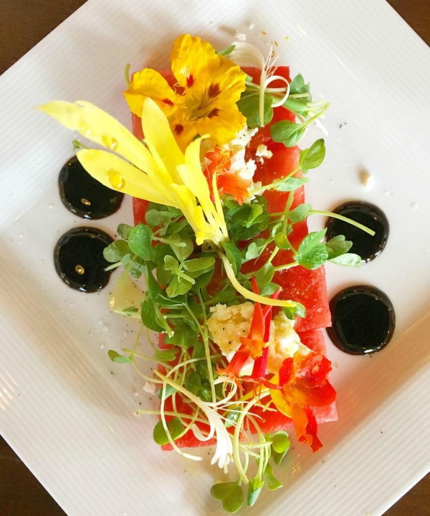 watermelon salad table and tap Babcock ranch