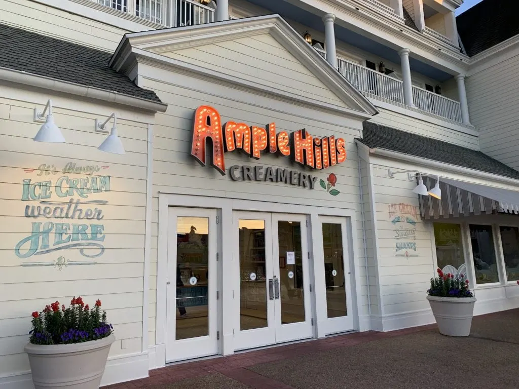 ample hills creamery ice cream store walt disney world boardwalk free food samples