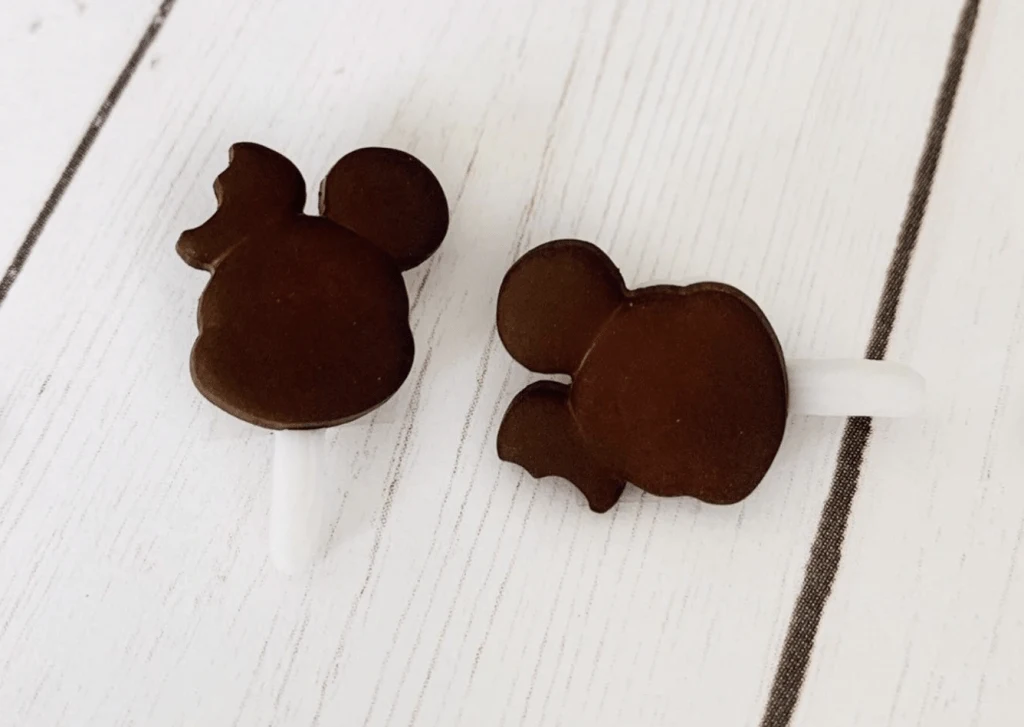 disney Mickey Mouse ice cream bar earrings on white background