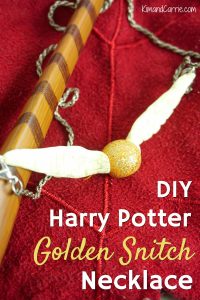 Harry Potter Crafts: Golden Snitch DIY Necklace - Kim and Carrie