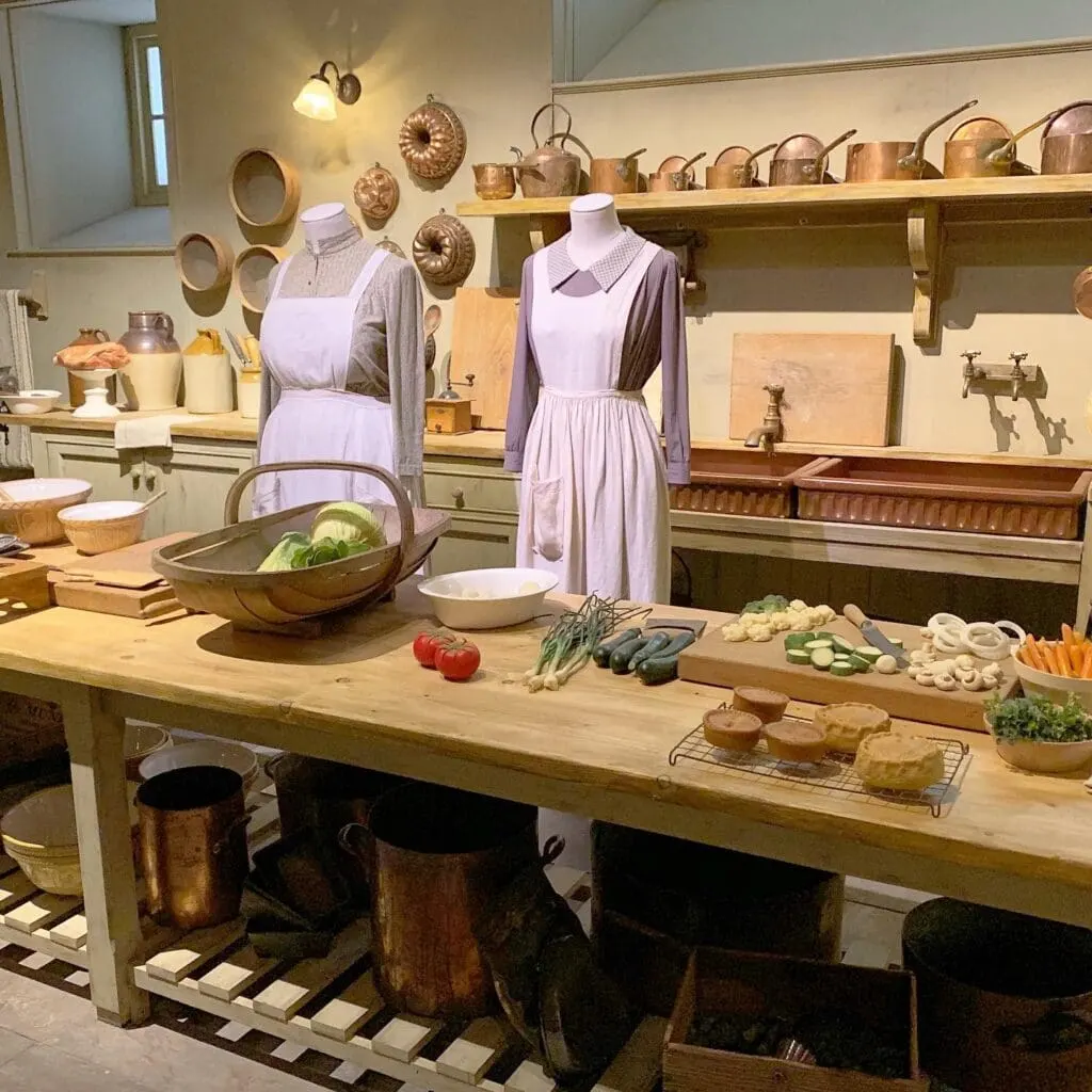 downton abbey kitchen from tv show at Biltmore estate exhibit