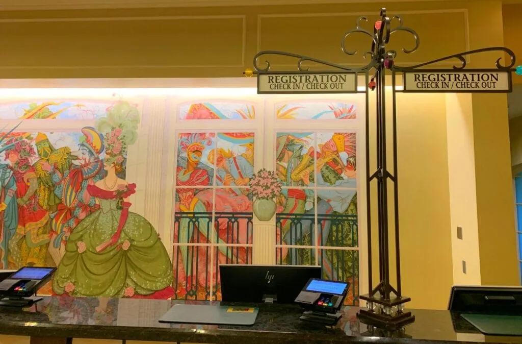 port Orleans French quarter lobby check in