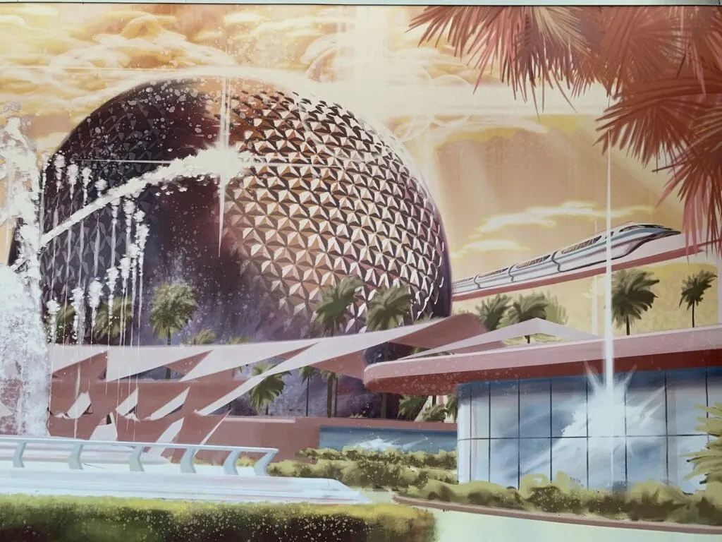 epcot design with monorail