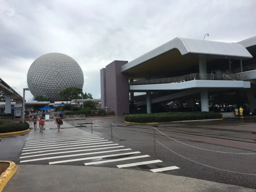 monorail station at epcot theme park