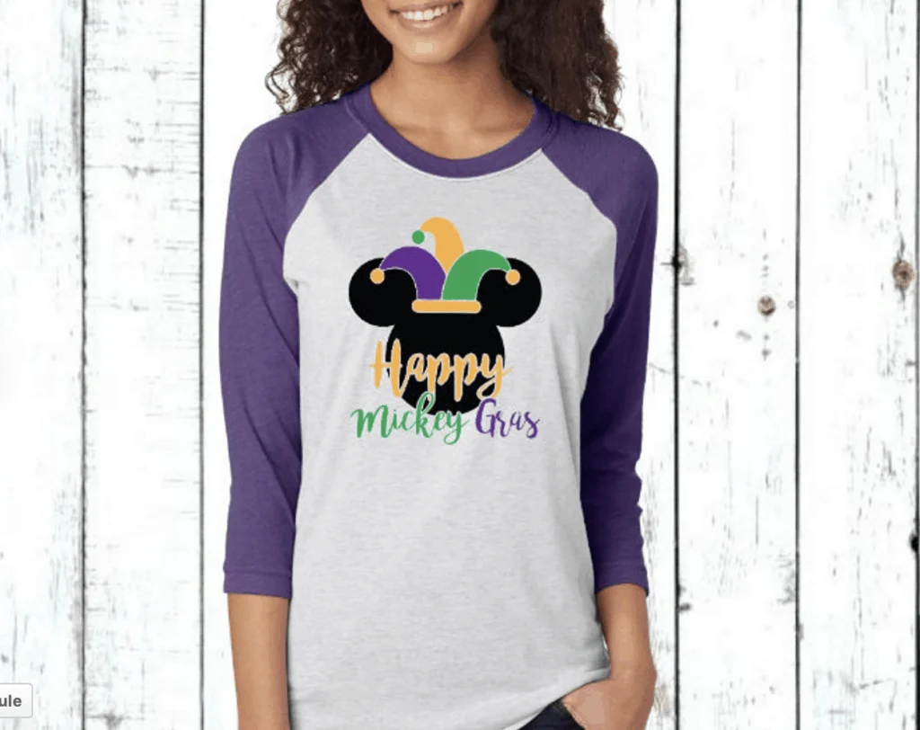 Happy Mickey Gras t-shirt with mouse ears