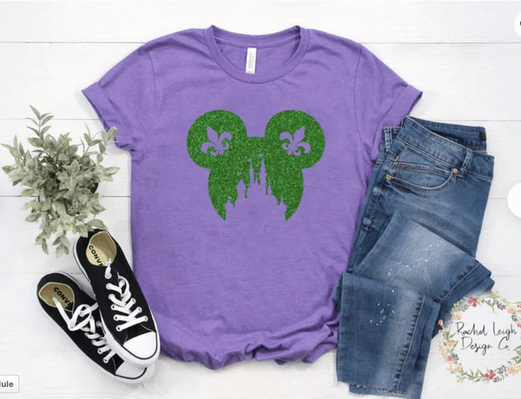 purple Mickey Mouse mardi gras t-shirt 